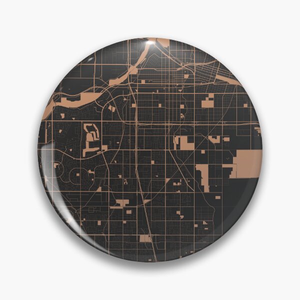 Artikelvorschau, Bakersfield Schokoladenfarbe Kartenkunst Kalifornien USA entworfen und verkauft von EpicMaps.