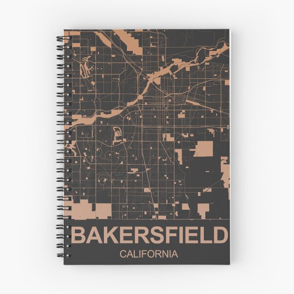Item preview, Bakersfield Chocolate color Map Art California USA designed and sold by EpicMaps.