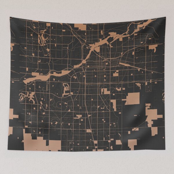 Item preview, Bakersfield Chocolate color Map Art California USA designed and sold by EpicMaps.