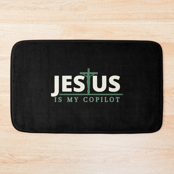 Item preview, Jesus is my copilot green cross nature tree leaf handmade love christian quote gift designed and sold by Ramesh ⭐⭐⭐⭐⭐.