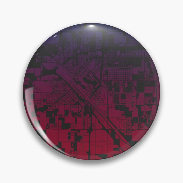 Artikelvorschau, Fresno-Rosa-Blau-Karten-Kunst Kalifornien USA entworfen und verkauft von EpicMaps.
