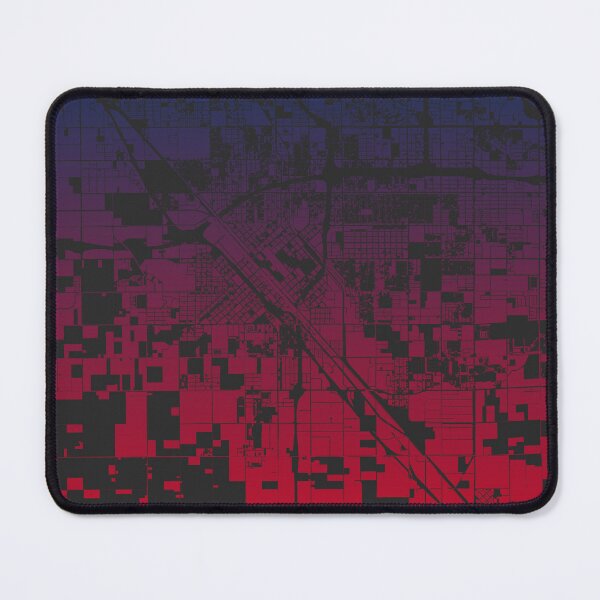 Item preview, Fresno Pink Blue Map Art California USA designed and sold by EpicMaps.