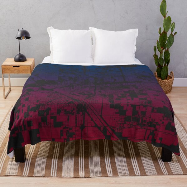 Item preview, Fresno Pink Blue Map Art California USA designed and sold by EpicMaps.