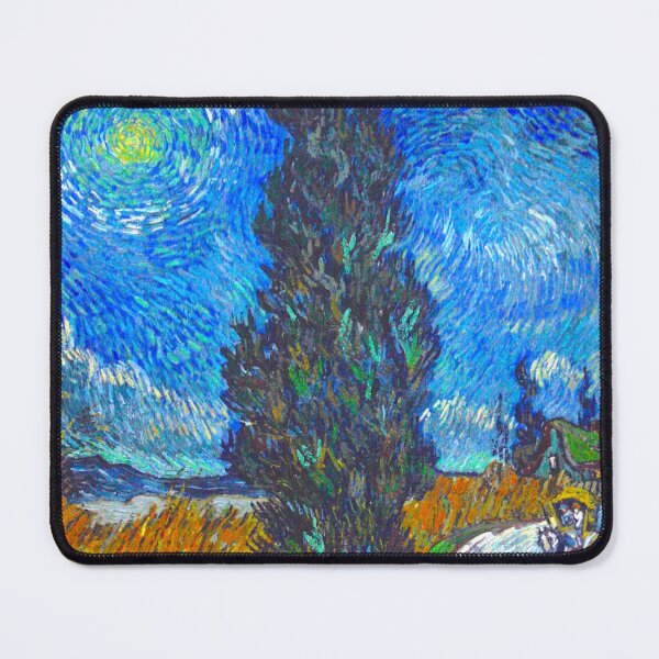 Item preview, Road with Cypress and Star - Vincent van Gogh designed and sold by SimpleJoyStyle.