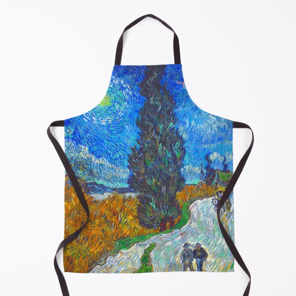 Item preview, Road with Cypress and Star - Vincent van Gogh designed and sold by SimpleJoyStyle.