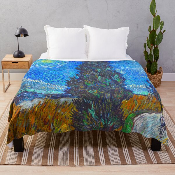 Item preview, Road with Cypress and Star - Vincent van Gogh designed and sold by SimpleJoyStyle.