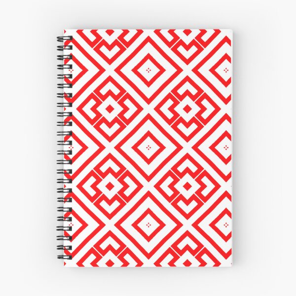 Aperçu de l'œuvre Motif géométrique carré de diamant rouge et blanc calme et classique créée et vendue par PatternFantasy.