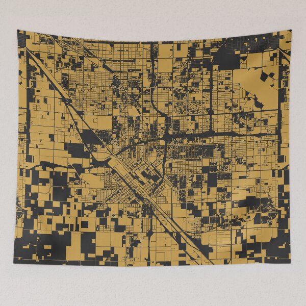 Item preview, Fresno Black Gold Map Art California USA designed and sold by EpicMaps.
