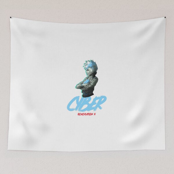Item preview, CYBER GENERATION X - cyber blue flame mohawk designed and sold by LargeShop.