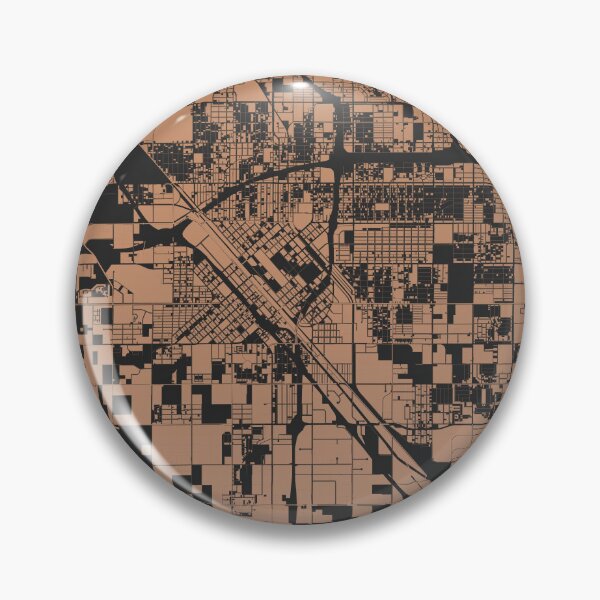 Artikelvorschau, Fresno Map Art Schokoladenfarbe Kalifornien USA entworfen und verkauft von EpicMaps.