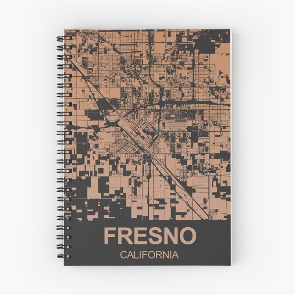 Item preview, Fresno Map Art Chocolate color California USA designed and sold by EpicMaps.