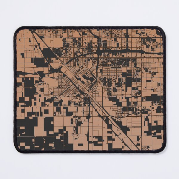 Item preview, Fresno Map Art Chocolate color California USA designed and sold by EpicMaps.