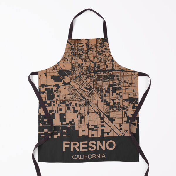 Item preview, Fresno Map Art Chocolate color California USA designed and sold by EpicMaps.