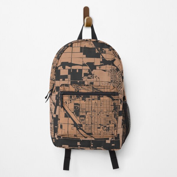 Item preview, Fresno Map Art Chocolate color California USA designed and sold by EpicMaps.