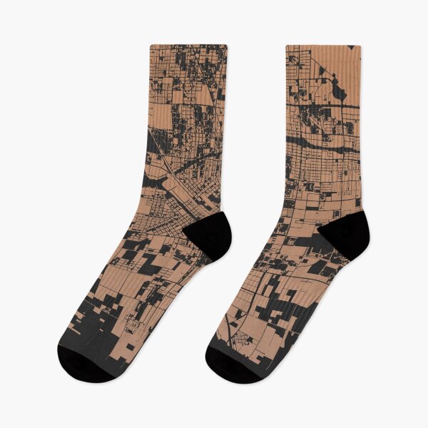 Item preview, Fresno Map Art Chocolate color California USA designed and sold by EpicMaps.
