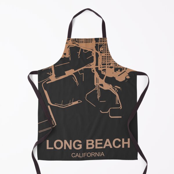 Item preview, Long Beach Map Art Chocolate color California USA designed and sold by EpicMaps.