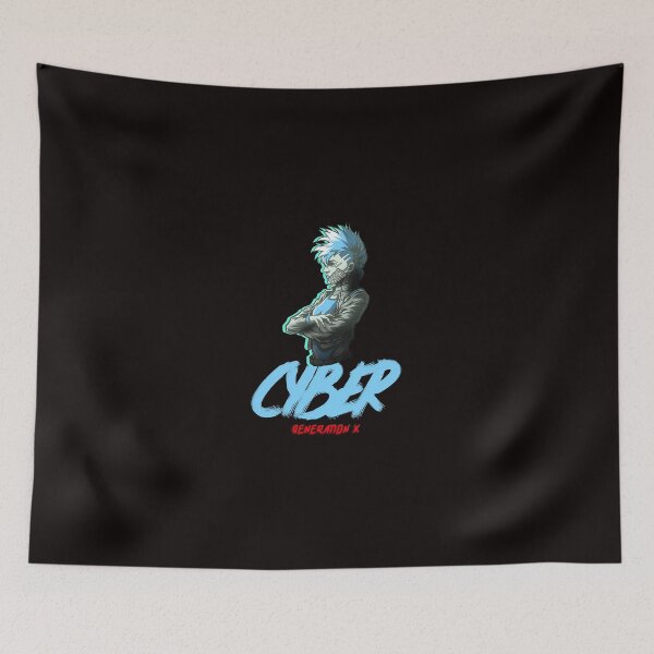 Item preview, CYBER GENERATION X cybergirl with a blue mohawk designed and sold by LargeShop.