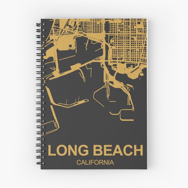 Item preview, Long Beach Map Art Black Gold California USA designed and sold by EpicMaps.