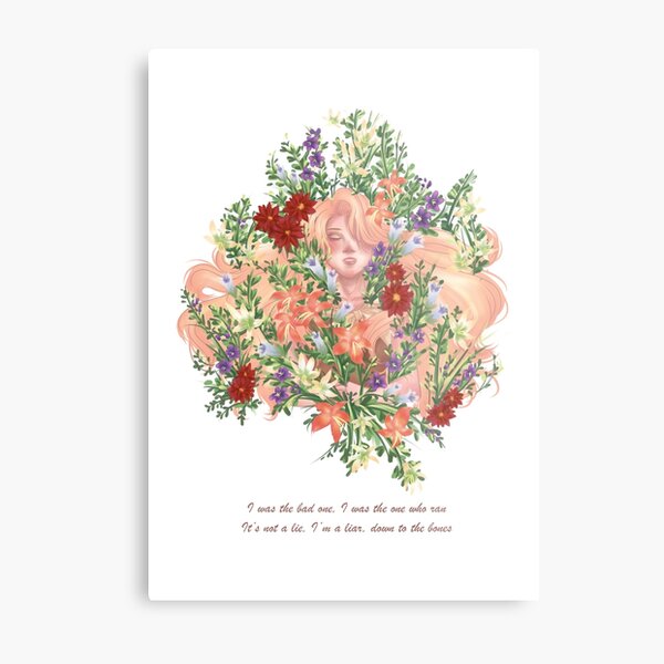 Mystic Messenger - Rika in Flowers Metal Print