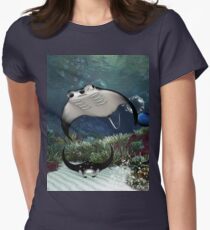 Awesome manta Women's Fitted T-Shirt