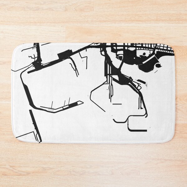 Item preview, Long Beach Map Art Black white California USA designed and sold by EpicMaps.