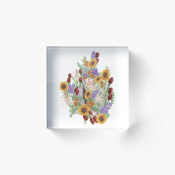 Mystic Messenger - V in Flowers Acrylic Block