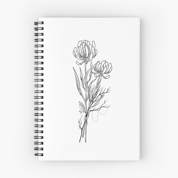 Item preview, Flowers Lineart Tattoo Style // Black and White designed and sold by hocapontas.