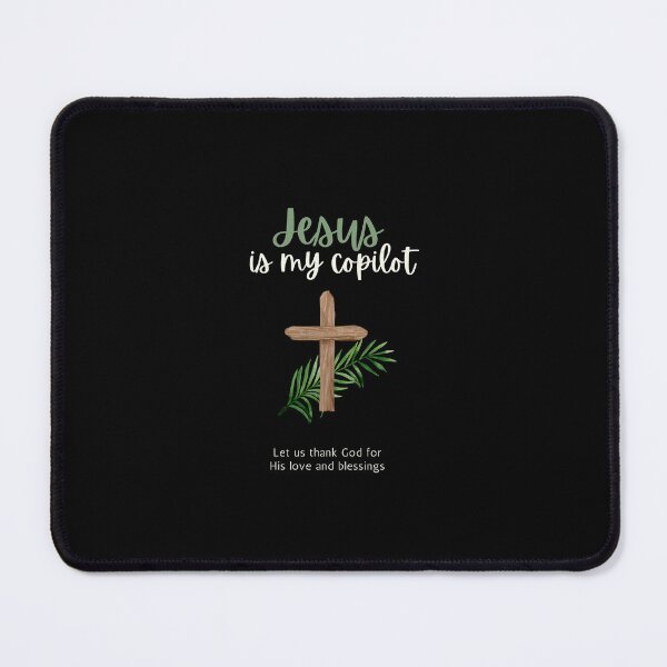 Item preview, Jesus is my copilot green cross nature tree leaf handmade love christian quote gift designed and sold by Ramesh ⭐⭐⭐⭐⭐.