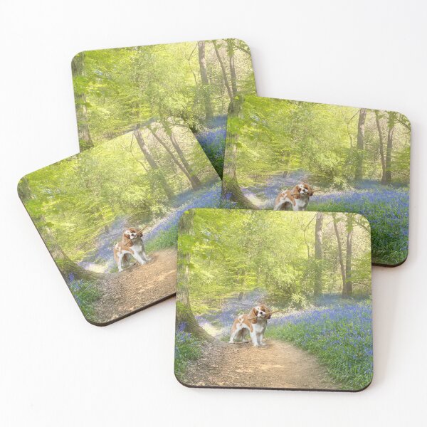 Item preview, Cavalier King Charles Spaniel In A Bluebell Wood  designed and sold by Alisonchambers2.
