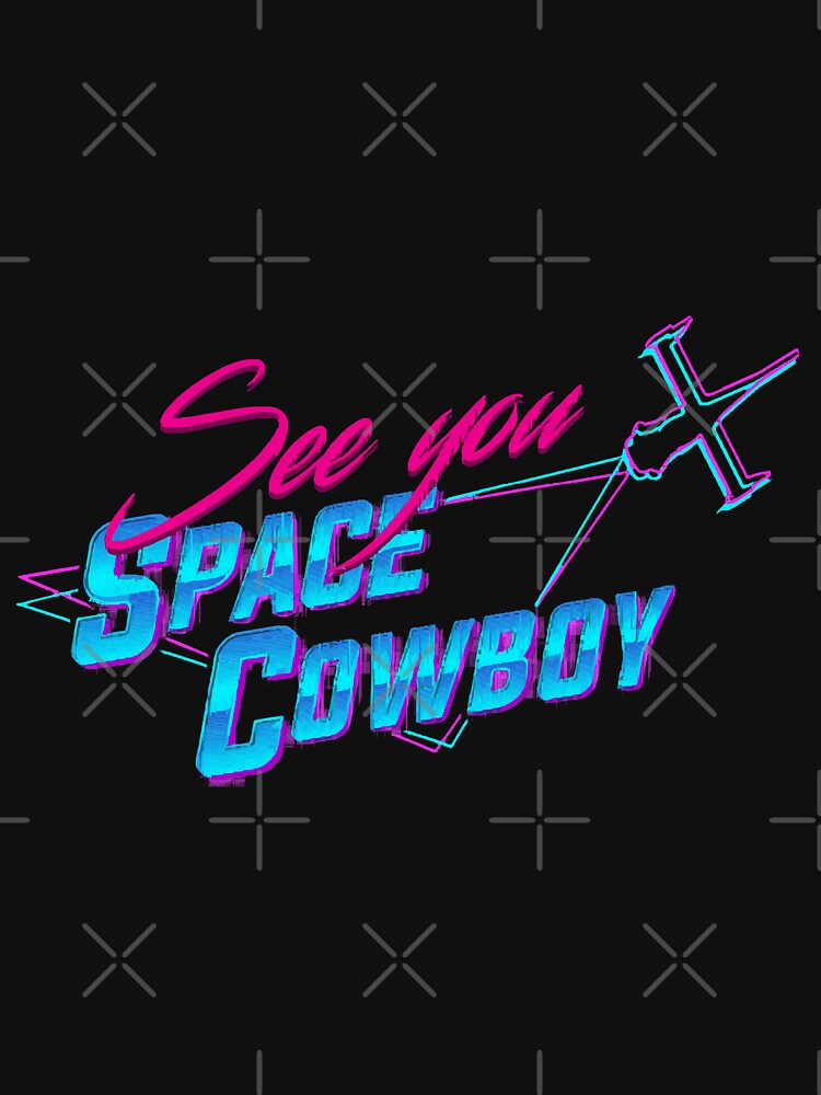 Discover Wir sehen uns Space Cowboy Retro Wave-Stil Hoodie