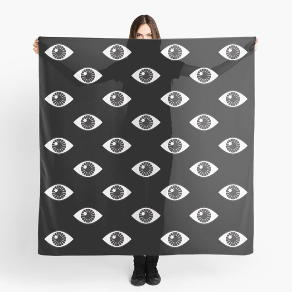 Eyes Wide Open - on Black Scarf