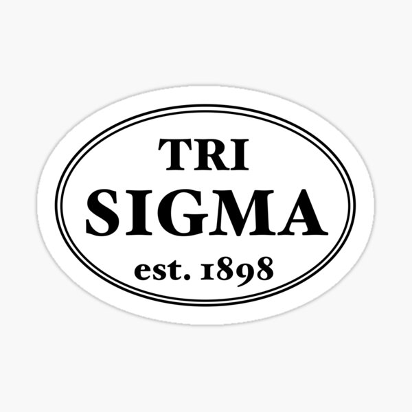 Sigma Sigma Sigma Chenille Stickers - Tri Sigma Greek Letter