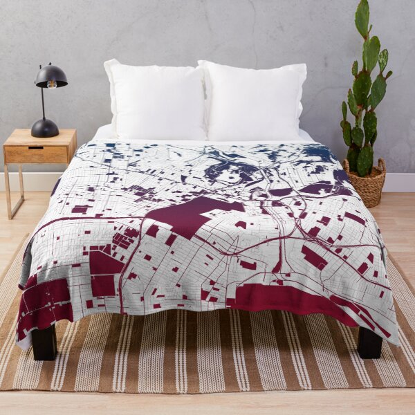 Item preview, Los Angeles Map Art Pink Blue California USA designed and sold by EpicMaps.