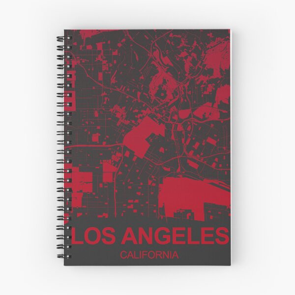 Item preview, Los Angeles Map Art red wine color California USA designed and sold by EpicMaps.