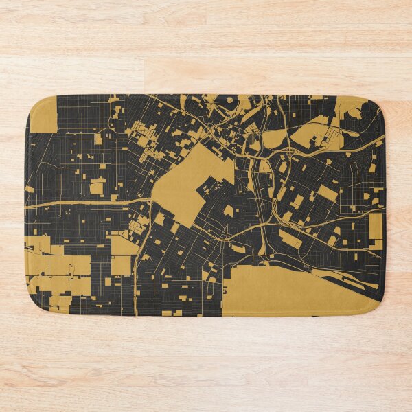Item preview, Los Angeles Map Art Black Gold California USA designed and sold by EpicMaps.