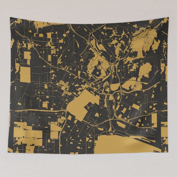 Item preview, Los Angeles Map Art Black Gold California USA designed and sold by EpicMaps.