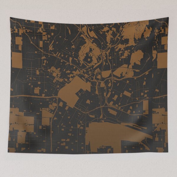 Item preview, Los Angeles Map Art coffee color California USA designed and sold by EpicMaps.
