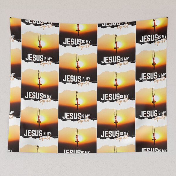 Item preview, Jesus is my copilot green cross nature tree leaf handmade love christian quote gift designed and sold by Ramesh ⭐⭐⭐⭐⭐.