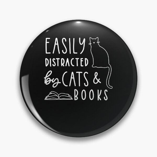 Item preview, easily distracted cats and books - book lover designed and sold by Yaw23123.