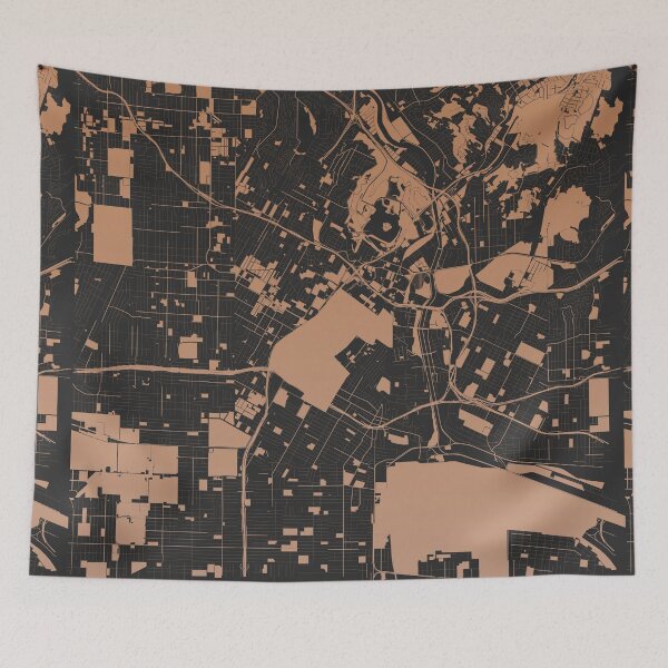 Item preview, Los Angeles Map Art Chocolate color California USA designed and sold by EpicMaps.