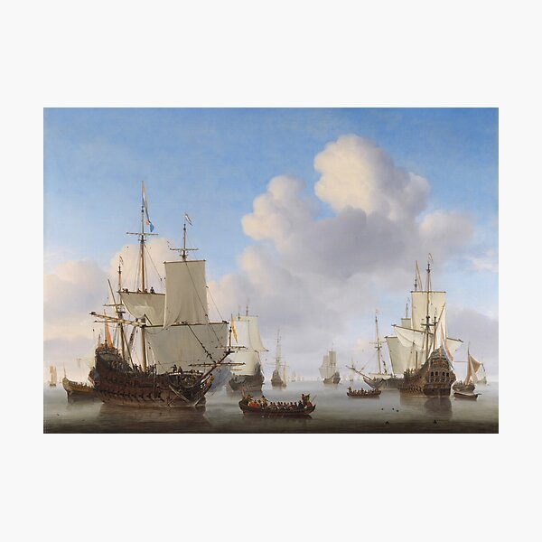 Dutch Ships In A Calm Photographic Print