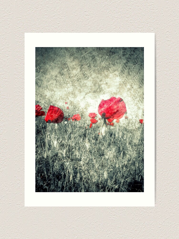 Art Print Poppies & letters by ARTbyJWP | Redbubble