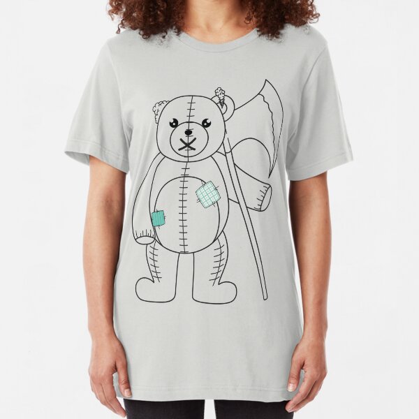 Teddy mit Axt Slim Fit T-Shirt