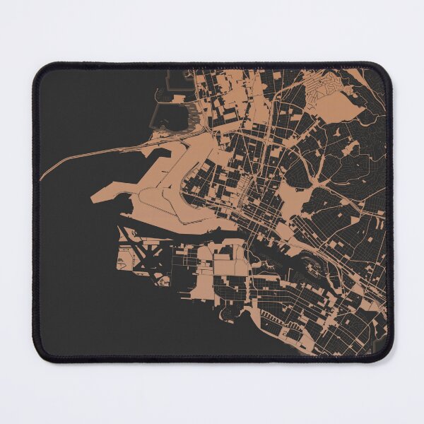 Item preview, Oakland Map Art Chocolate color California USA designed and sold by EpicMaps.