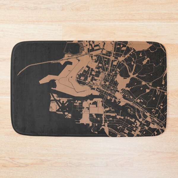 Item preview, Oakland Map Art Chocolate color California USA designed and sold by EpicMaps.