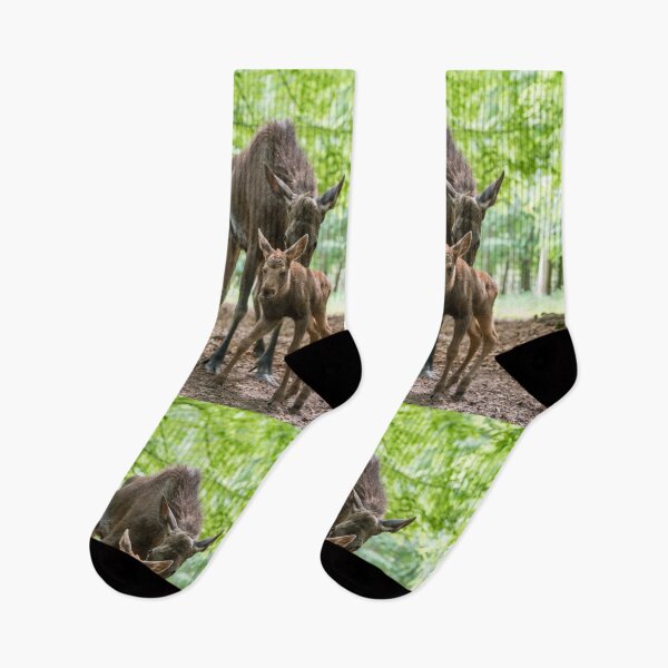 Item preview, Mama moose with calf designed and sold by Ingo Gerlach.