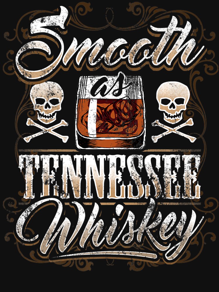 Smooth As Tennessee Whiskey T-Shirt Men Skull Vintage Smooth As Tennessee Whiskey T-Shirt Men Skull Vintage