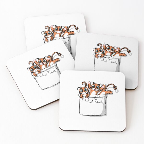 Item preview, CUTE POCKET TIGERS designed and sold by Beka Designs.