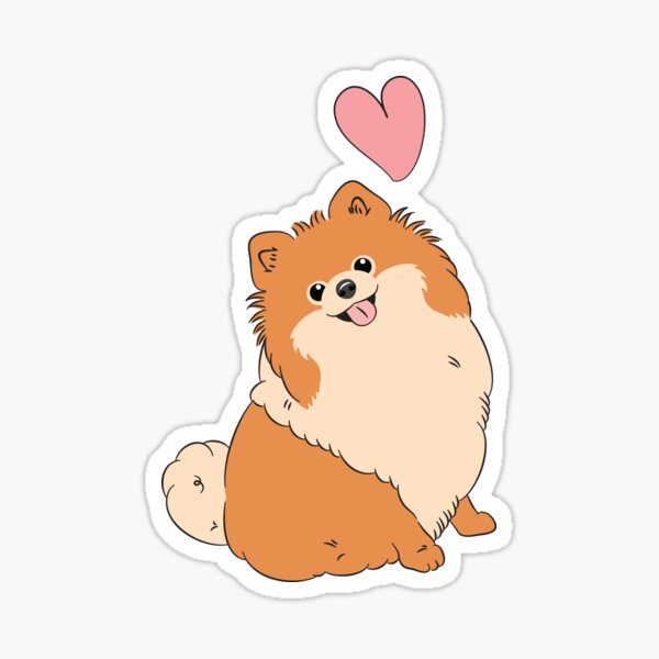 Item preview, LOVE Red Pomeranian designed and sold by Lulupainting.