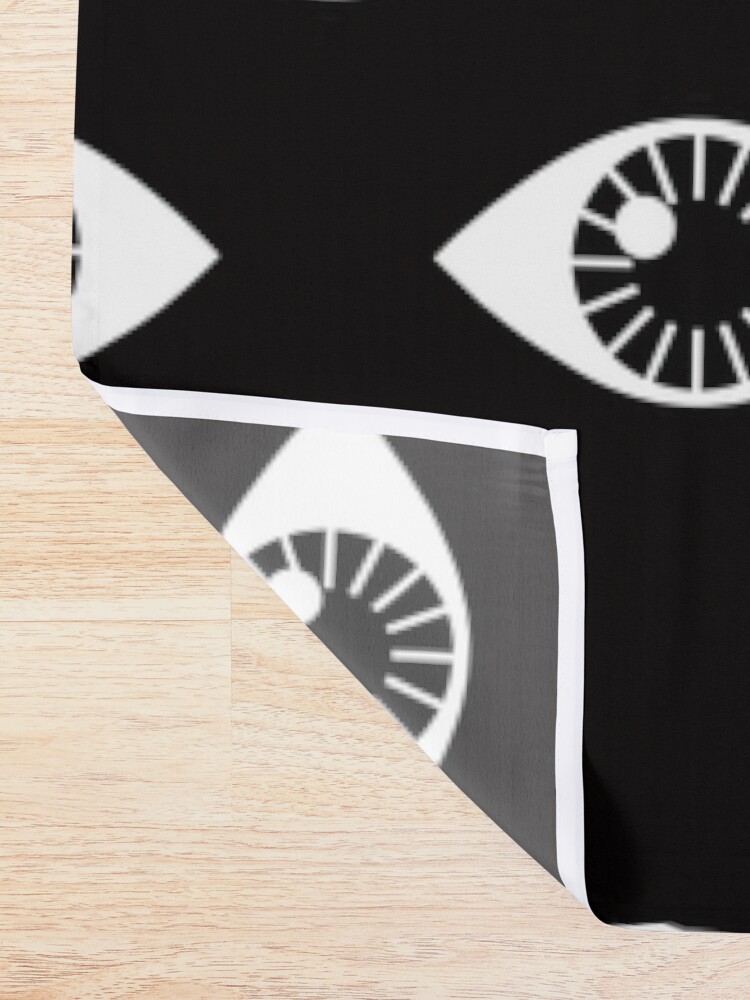 Alternate view of Eyes Wide Open - on Black Shower Curtain